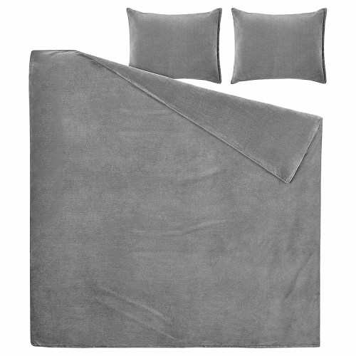 IKEA イケア 掛け布団カバー 枕カバー2枚 グレー ダブル 200x200cm 50x60cm m80604058 KRANSSALVIA クランサルヴィア の通販は IKEA イケア 掛け布団カバー 枕カバー2枚 グレー ダブル 200x200cm 50x60cm m80604058 KRANSSALVIA クランサルヴィア の通販は