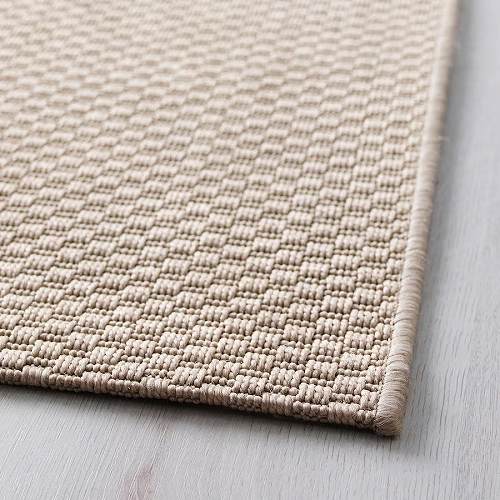 IKEA イケア ラグ 平織り、室内 屋外用 室内 屋外用 ベージュ 160x230cm big00203564 MORUM モールム