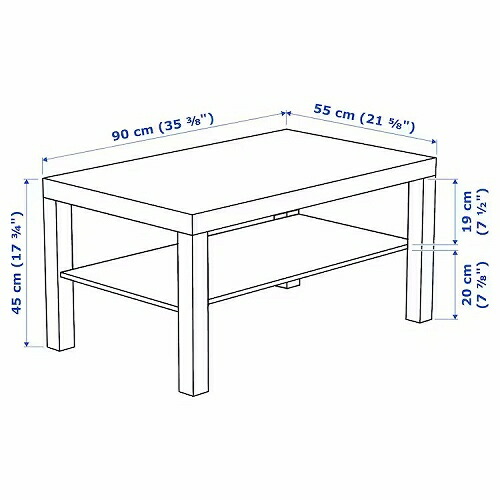 IKEA イケア コーヒーテーブル ホワイト 白 90x55cm big70449906 LACK ラック_4