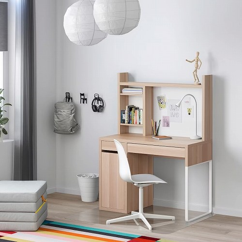 IKEA イケア 追加ユニット 高 ホワイトステインオーク調 105x65cm