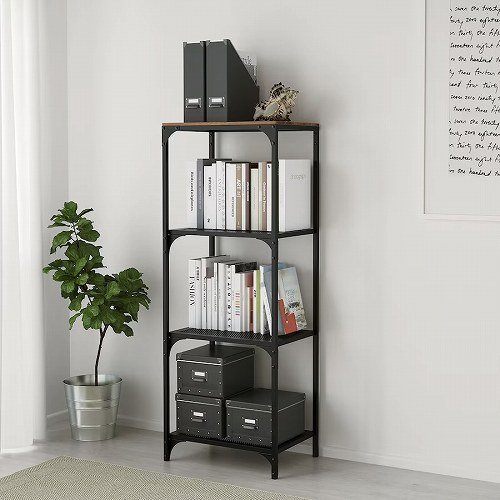 IKEA イケア シェルフユニット ブラック 51x136cm big90342198 FJALLBO