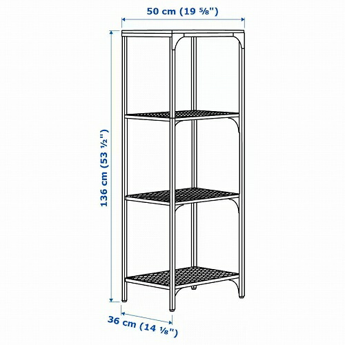 IKEA イケア シェルフユニット ブラック 51x136cm big90342198 FJALLBO