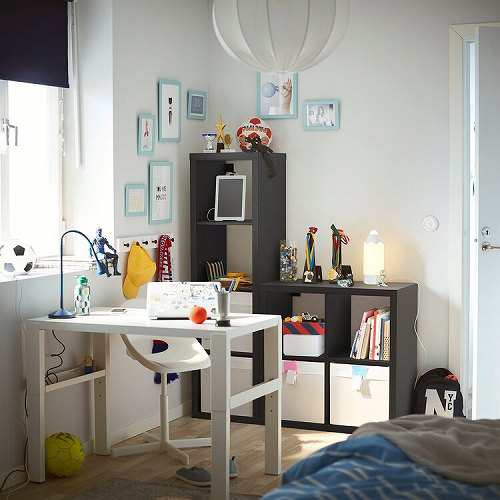 IKEA イケア シェルフユニット ブラックブラウン 42x147cm big90351890 KALLAX カラックスの通販は