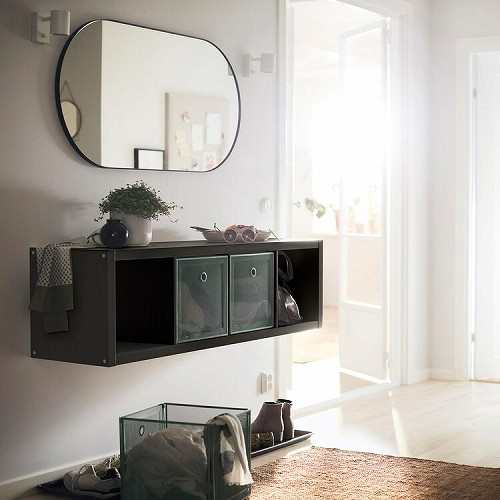 IKEA イケア シェルフユニット ブラックブラウン 42x147cm big90351890 KALLAX カラックスの通販は