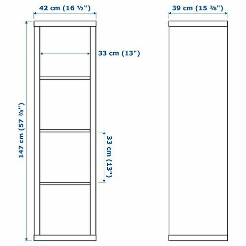 IKEA イケア シェルフユニット ブラックブラウン 42x147cm big90351890 KALLAX カラックスの通販は