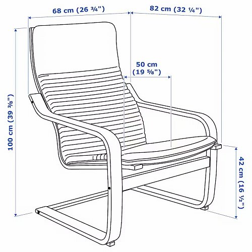 【セット商品】IKEA イケア パーソナルチェア バーチ材突き板 クニーサ ライトベージュ big19240788 POANG ポエング_4