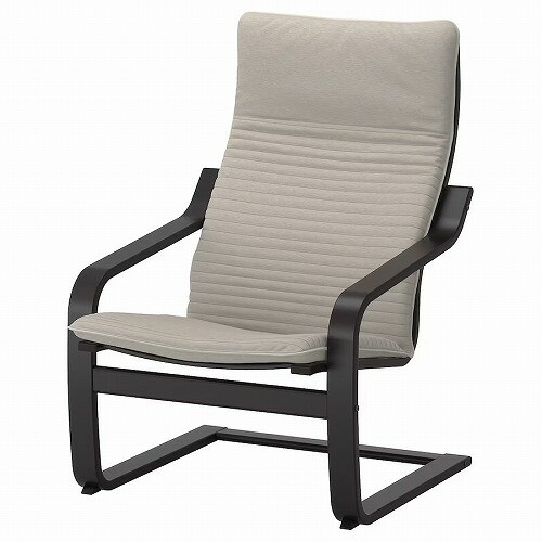 【セット商品】IKEA イケア パーソナルチェア ブラックブラウン クニーサ ライトベージュ big19240793 POANG ポエング