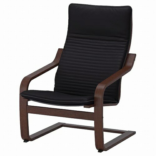 【セット商品】IKEA イケア パーソナルチェア ブラウン クニーサ ブラック big39240834 POANG ポエング