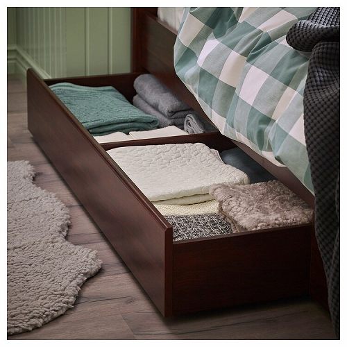 IKEA イケア ベッド下収納ボックス2個セット ブラウン 200cm 