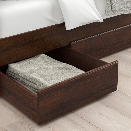 IKEA イケア ベッド下収納ボックス2個セット ブラウン 200cm 