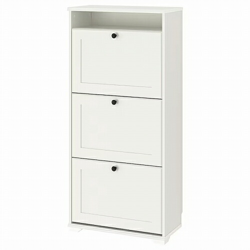 IKEA イケア シューズボックス3段 ホワイト 白 61x30x130cm
