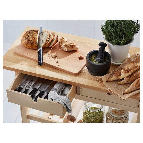 IKEA イケア キッチンワゴン バーチ 100x43cm big70177024 FORHOJA フォルホイア カート_2