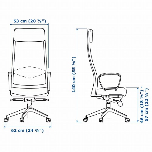 IKEA イケア オフィスチェア ヴィースレ ライトグレー big90521859 MARKUS マルクス_5