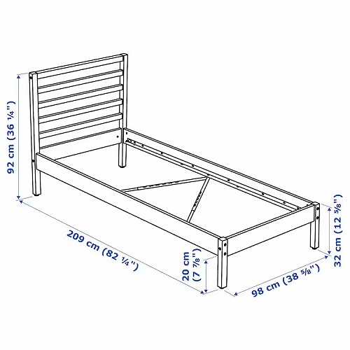 IKEA イケア ベッドフレーム パイン材 90x200cm big20354463
