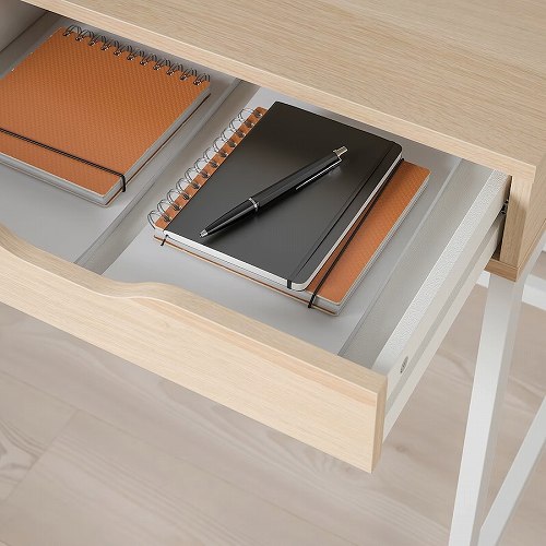 IKEA イケア デスク ホワイトステイン オーク調 132x58cm big40473530 ALEX アレクス_1