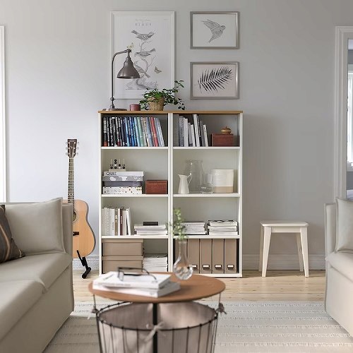 IKEA イケア 本棚 ホワイト 60x140cm big40508855 SKRUVBY
