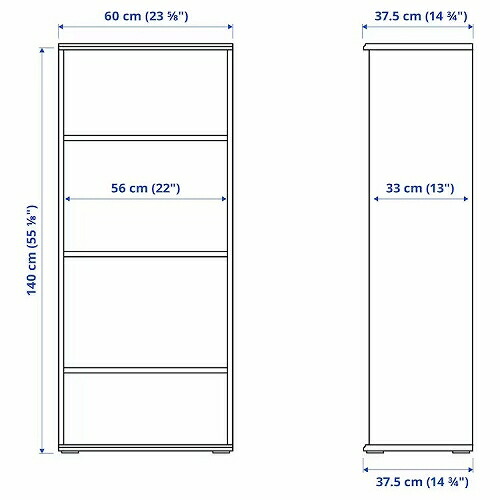 IKEA イケア 本棚 ホワイト 60x140cm big40508855 SKRUVBY スクルーヴビー_6