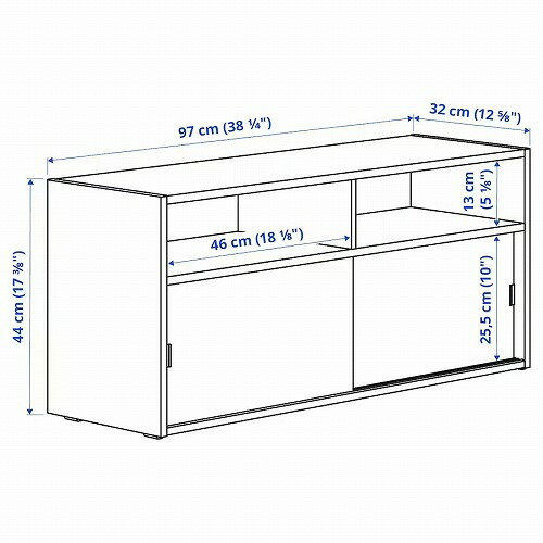 IKEA イケア テレビ台 ライトグレー 97x32cm big50520871 SPIKSMED スピクスメッドの通販は