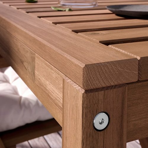 IKEA イケア テーブル 屋外用 ライトブラウンステイン 140x75cm big80511200 NAMMARO ネッマロー_3