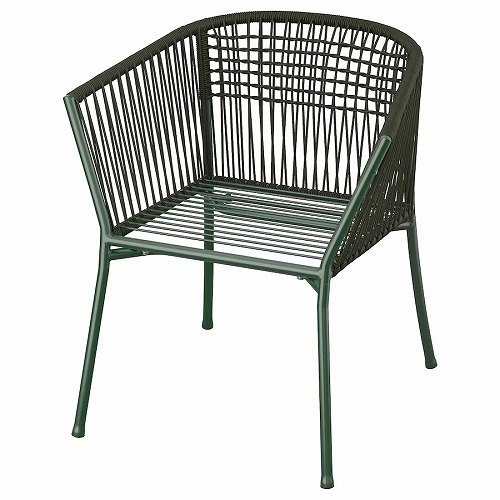 IKEA イケア チェア アームレスト付き 屋外用 ダークグリーン big80514920 SEGERON セーゲローン