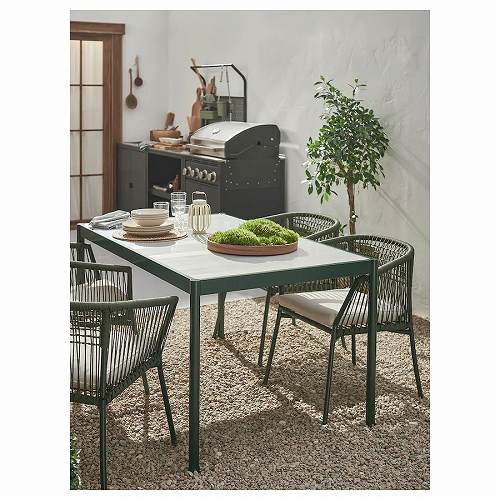 IKEA イケア チェア アームレスト付き 屋外用 ダークグリーン big80514920 SEGERON セーゲローン_3