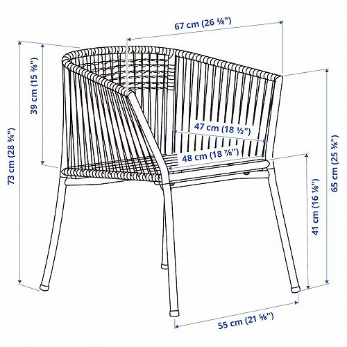 IKEA イケア チェア アームレスト付き 屋外用 ダークグリーン big80514920 SEGERON セーゲローン_6
