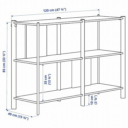 IKEA イケア シェルフユニット ブラック 120x85cm big80521906