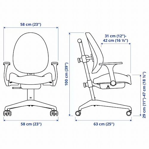 IKEA イケア 子ども用デスクチェア ターコイズ big80527871 GUNRIK グンリーク_10