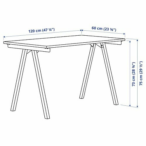 セット商品】IKEA イケア デスク ホワイト チャコール 120x60cm