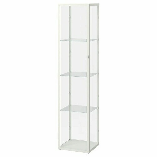 【SALE】 IKEA イケア コレクションケース ホワイト 35x32x151cm ガラスケース・ディスプレイケース