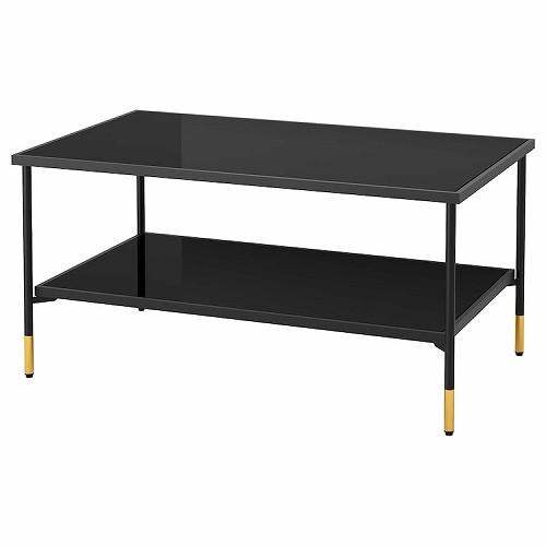 IKEA イケア コーヒーテーブル ブラック ガラス ブラック 96x58cm big70537187 ASPEROD エスペロード