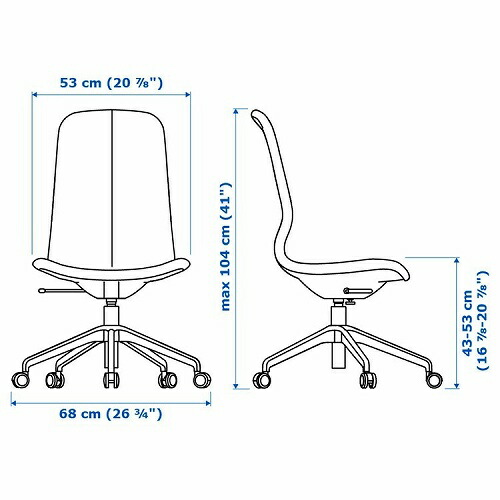 【セット商品】IKEA イケア 会議用チェア  グンナレド ベージュ  ホワイト big89252481 LANGFJALL ロングフィェル_7