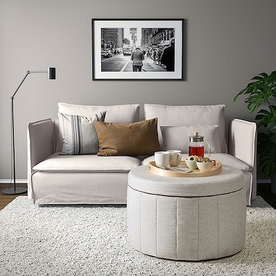 IKEA イケア プーフ 収納付き キランダ ベージュ big10572777 SIDSJO 