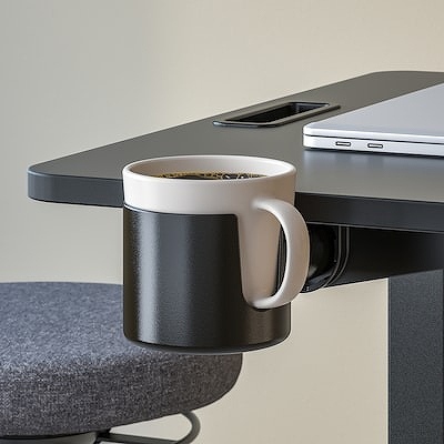 IKEA イケア ラップトップテーブル キャスター付き ブラック 66x50cm big20515593 MITTZON ミッツォーン