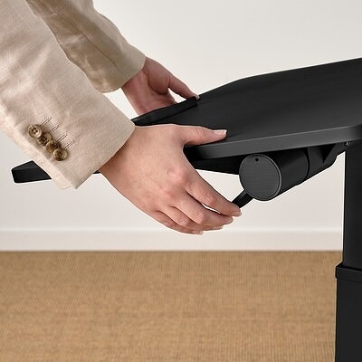 IKEA イケア ラップトップテーブル キャスター付き ブラック 66x50cm big20515593 MITTZON ミッツォーン