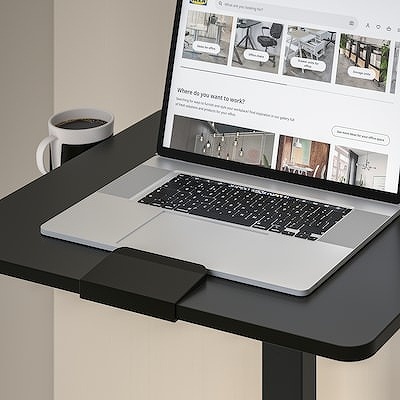 IKEA イケア ラップトップテーブル キャスター付き ブラック 66x50cm big20515593 MITTZON ミッツォーン