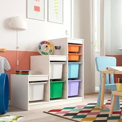 IKEA イケア 収納コンビネーション ホワイト ホワイト マルチカラー 99x44x95cm big49584487 TROFAST トロファスト_1