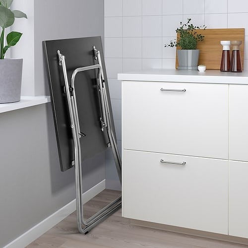 IKEA イケア 折りたたみテーブル ブラック 67x67cm big70546894 GUNDE
