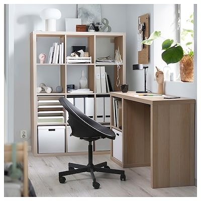IKEA イケア デスク ホワイトステイン オーク調 111x39cm big70585102