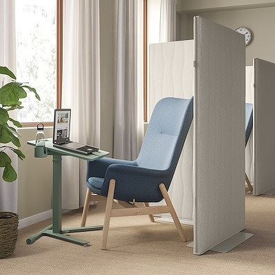 IKEA イケア ラップトップテーブル キャスター付き  グリーン  66x50cm big90519111 MITTZON ミッツォーン