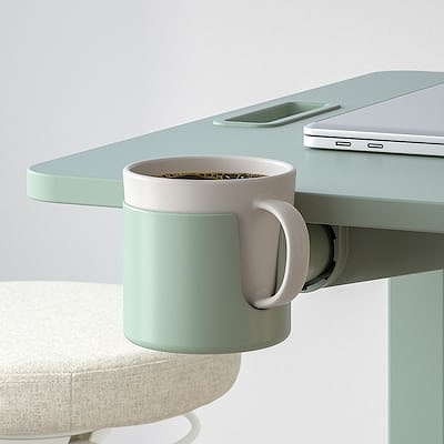 IKEA イケア ラップトップテーブル キャスター付き  グリーン  66x50cm big90519111 MITTZON ミッツォーン