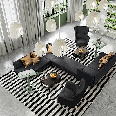 IKEA イケア ラップトップテーブル キャスター付き  グリーン  66x50cm big90519111 MITTZON ミッツォーン