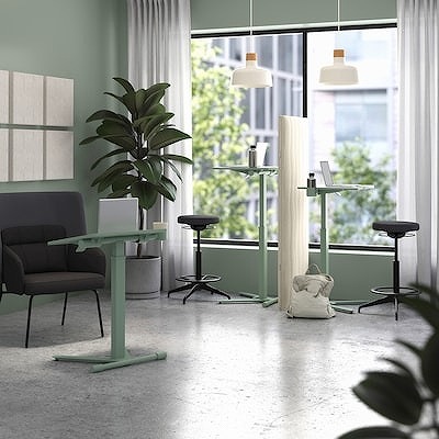 IKEA イケア ラップトップテーブル キャスター付き  グリーン  66x50cm big90519111 MITTZON ミッツォーン