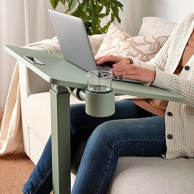 IKEA イケア ラップトップテーブル キャスター付き  グリーン  66x50cm big90519111 MITTZON ミッツォーン