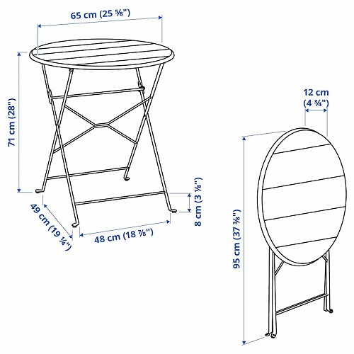 IKEA イケア テーブル 屋外用 65cm v0082 SUNDSO スンドソー_5