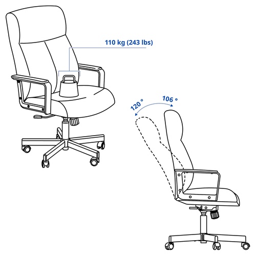 IKEA イケア 回転チェア ムールム ベージュ m10489392 MILLBERGET ミルベルゲット_2