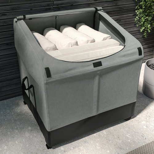 IKEA イケア 収納ボックス 屋外用 ダークグレー 78x72x79cm m40562908 VATTERSO ヴェッテルソー_7