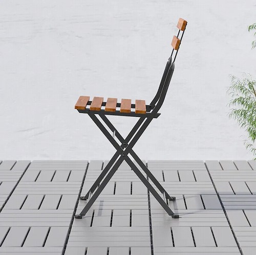 IKEA イケア 折りたたみ式チェア 屋外用 アカシア材 ブラウンステイン 