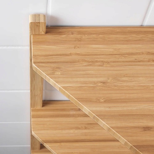 IKEA イケア コーナー シェルフ ユニット 竹 34x99cm a20253082