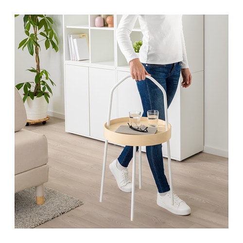 IKEA バッグボーダ　ホワイト　サイドテーブル BAGGBODA バッグボーダ サイドテーブル, ホワイト, 71x50 cm - IKEA